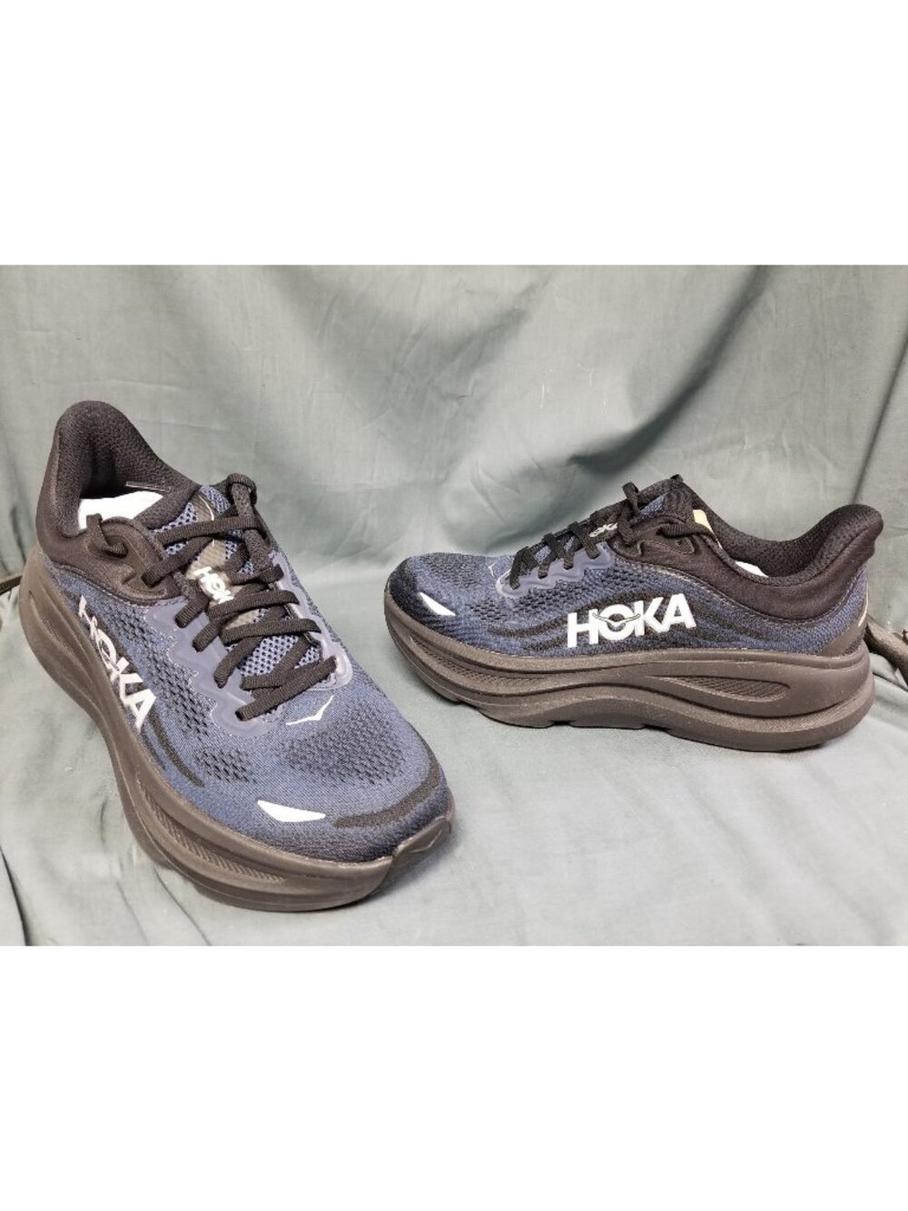 Hoka One One Bondi 9 Navy Black Sneakers Mesh Men's Size 8 NEW NO BOX!